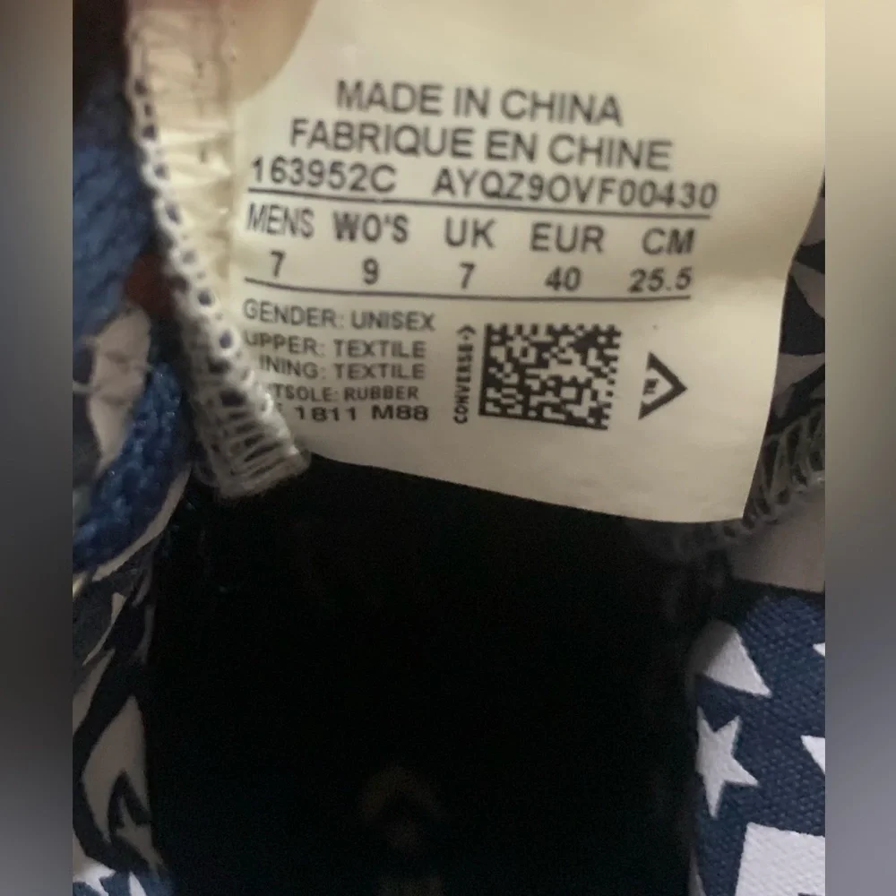 Converse Chuck Taylor All Star High Tops Logo Print 163952C Womens 9 Mens 7 - Picture 7 of 10